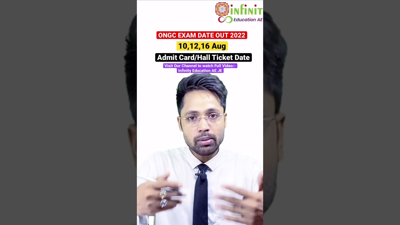 ONGC Exam Date 2022 | ongc exam official update | ONGC exam date out 