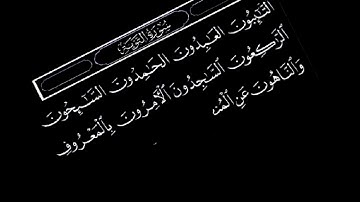 سورة التوبه التائبون العابدون الحامدون بصوت الشيخ عبدالباسط عبدالصمد حالات واتس