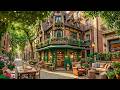 Smooth Jazz Music at Cozy Street Coffee Shop Ambience 🌿 Gently Jazz Piano Music for Work, Study