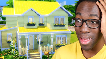 I Tried The Solid Color Build Challenge Using YELLOW In The Sims 4!