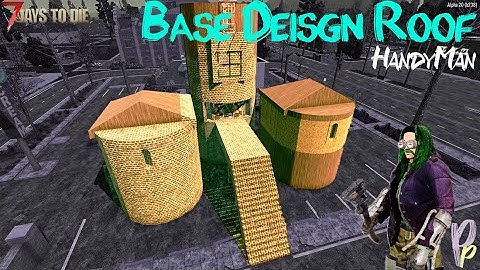 How to use the Wedge Split blocks for Complex Roof Shape | 7 Days to Die A20 HandyMan