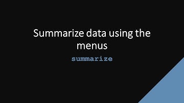 SDAS Stata TechTok - summarize (menu version)