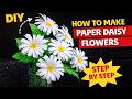 DIY Easy and Cute Paper Daisy Flowers - Beautiful Paper Daisy Flowers 🌸🌸🌸