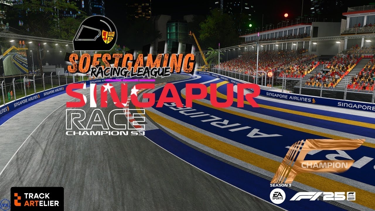 Soestgaming Racing League | Champion Season 3 | Rennen | 3 Singapur  | powered by Trackartelier