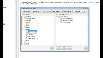 Using the Gamry Sequence Wizard - Part 1