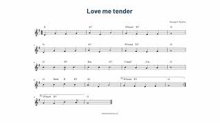 Love me tender Alto sax play along