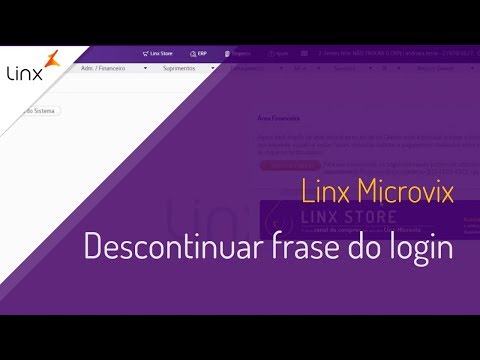 Linx Microvix -  Descontinuar frase do login