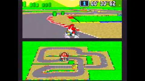 Super Mario Kart (NTSC) Time Trial : Mario Circuit 2 (MC2) - 1'02"58 NBT (World Record)