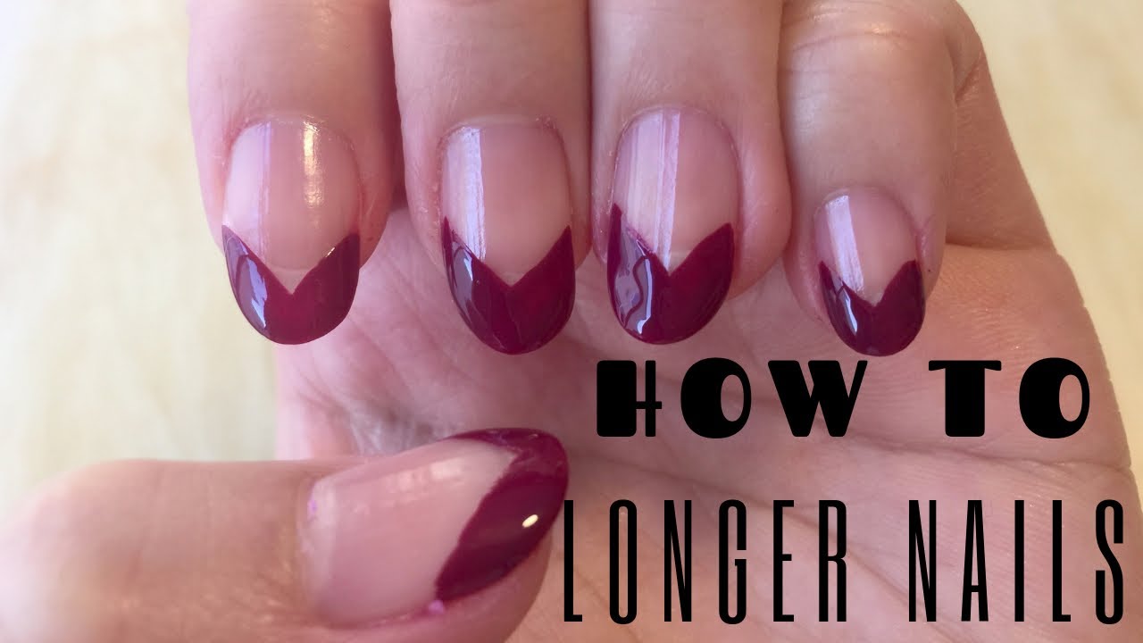 Chevron French Tip Manicure | How to Make Nails Appear Longer - YouTube