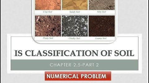 Geotechnical Engineering I-KTU Syllabus-Module 2- Chapter 2.5- IS Classification-part 2