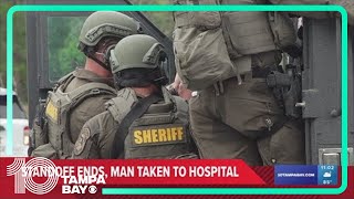Standoff in Weeki Wachee ends with gunfire, barricaded man taken to hospital, sheriff says