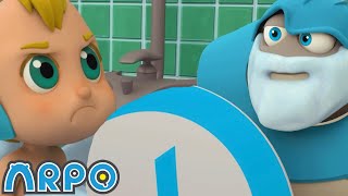 Bath Time Fight! | ARPO The Robot | Robot Cartoons for Kids | Moonbug Kids