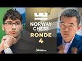 Alireza firouzja contre le champion du monde ding liren au norway chess 2024  ronde 4