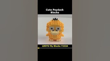 Psyduck 7222A (Label : W7222) Mini Blocks Preview #lego #brick #miniblock #nanoblock #block