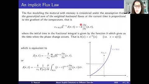 S. Roscani „About Explicit Solutions to Different One-dimensional  Fractional Stefan-Like Problems”