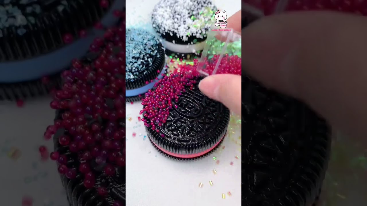 FUFUSQUISHY ASMR 4 4pcs 80g Black Cream Oreo