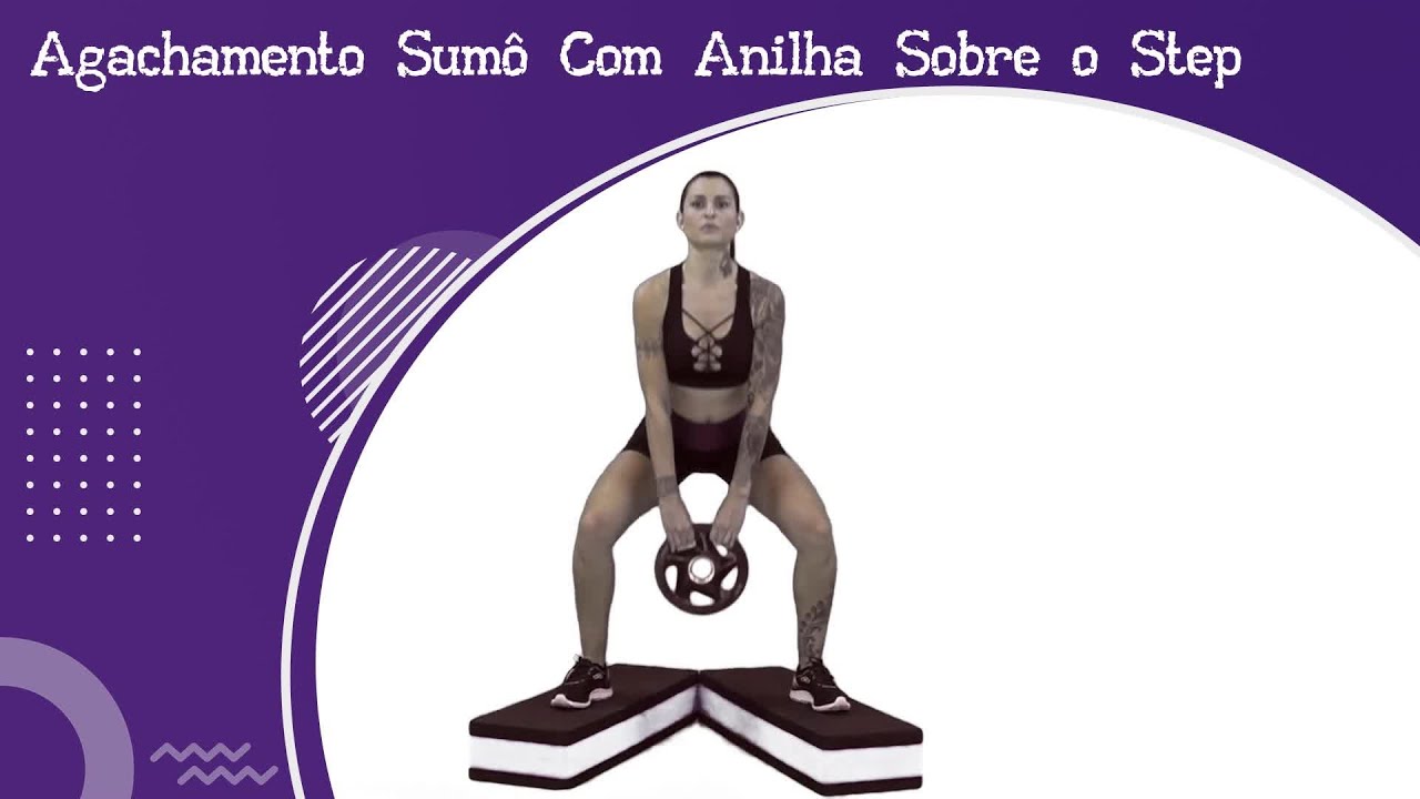 Treino Ninja - AGACHAMENTO SUMÔ as pernas ficam mais afastadas, um pouco  além da direção do quadril, com a ponta dos pés voltada para fora. Mantenha  a coluna reta, sem inclinar pra