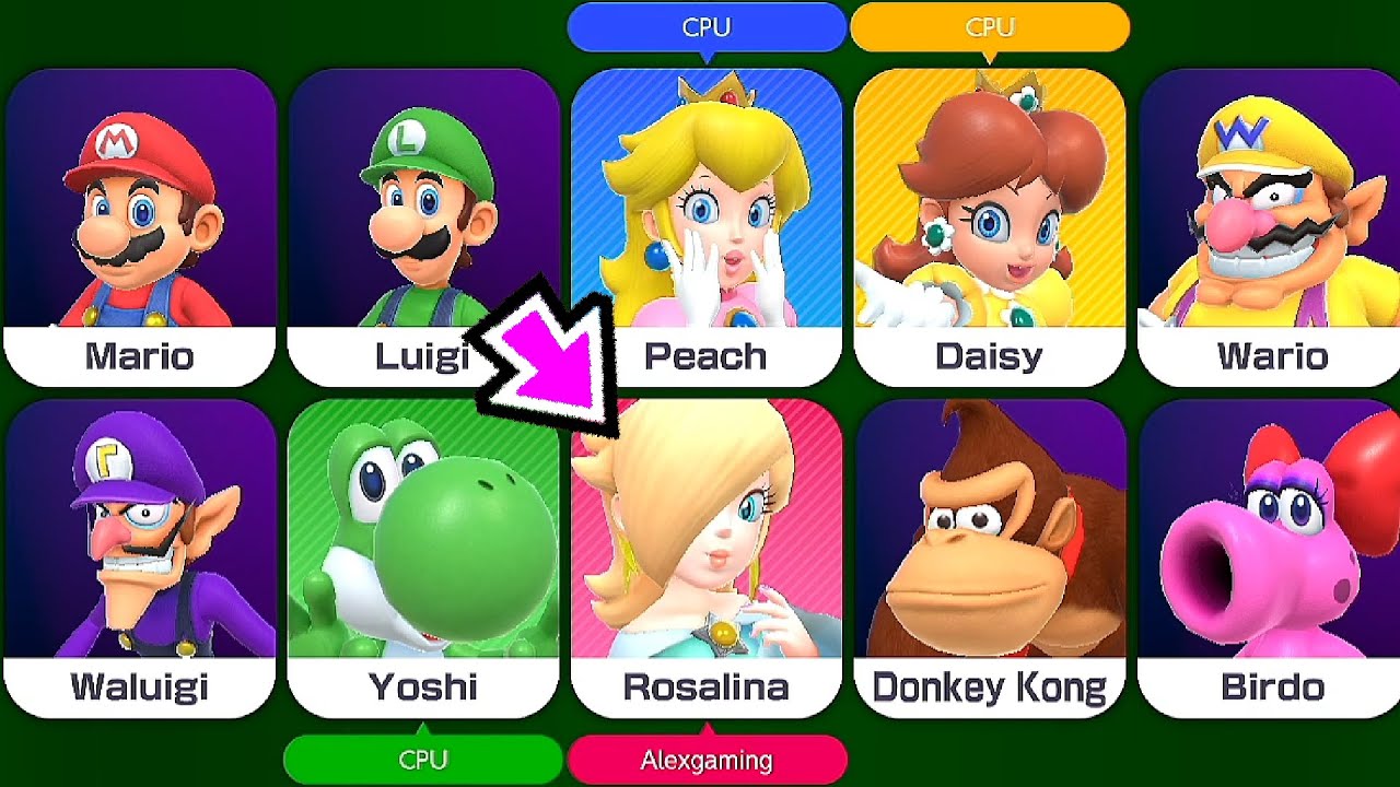 Peach's Birthday Cake gameplay Rosalina vs Peach vs Yoshi vs Daisy Master com Mario Party Superstars