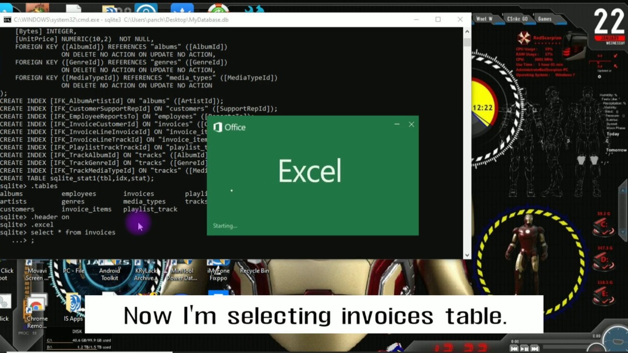 Update New How to open database(.db) file in Excel