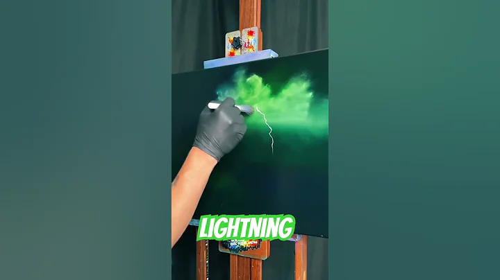 #HowToPaint #Lightning by #paintwithjosh #bobross #shortsfeed #shortsart #shortsviral #artshorts