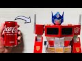 Homemade Transforming Optimus Prime G1 using Soda Cans