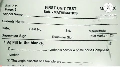 class-7th Maths||unit Test-1|| English and semiEnglish||Maharashtra Board||Ghatakchachni||