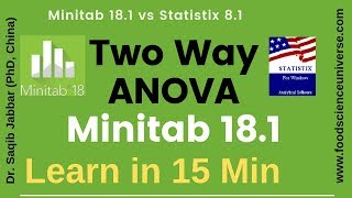 Two Way ANOVA By Minitab 18 in Urdu|Hindi (Learn in 15 Minutes)|Lecture 2nd