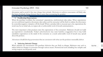 PSY514 Lecture 42 Consumer Psychology Short Lecture VU Lectures