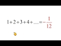 Sum of all natural numbers, Ramanujan Infinite Sum 1+2+3+4....= -1/12, By Dig Your Mind