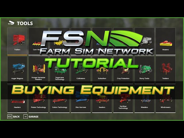 Buying Equipment | Farm Sim Network (FSN) Tutorial #10