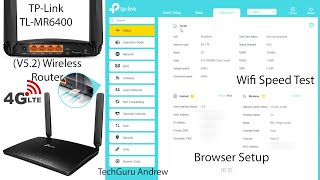 TP-Link TL-MR6400 (V5.2) Wireless 4G LTE Router SETUP