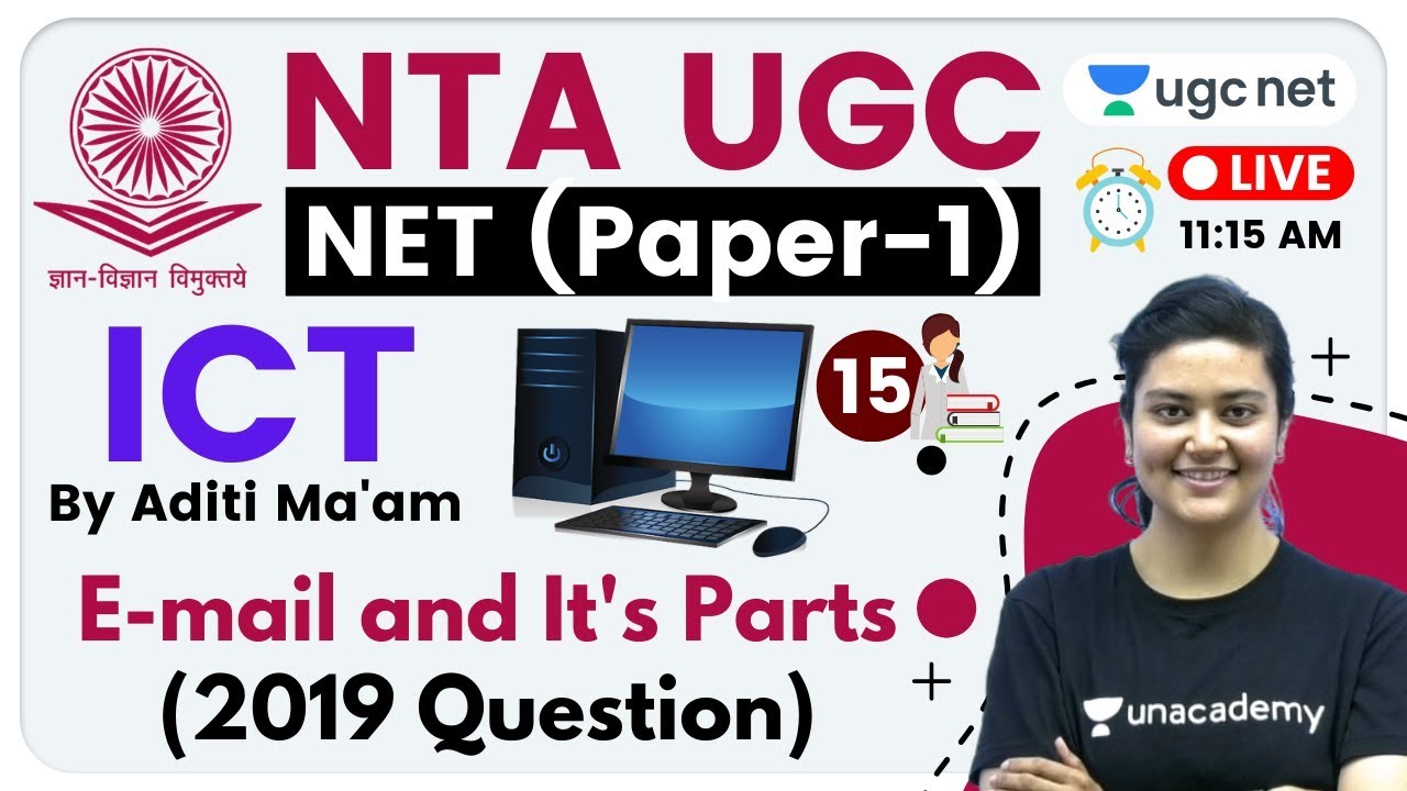 NTA UGC NET 2020 (Paper-1) | ICT by Aditi Ma'am | E-mail and It's Parts (2019 Question)