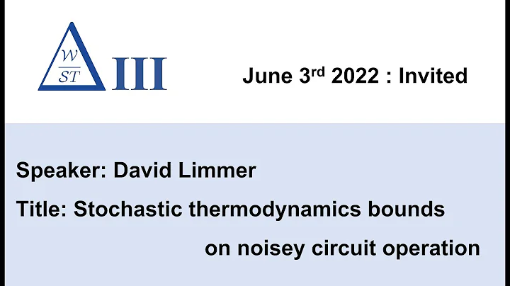 [WOST III] Stochastic thermodynamics bounds on noi...