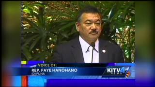 The controversial Hanohano speaks Hawaiian only on the house floor