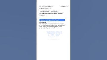 Understanding Quantity Index Number in Index Numbers 12th Math Statistics