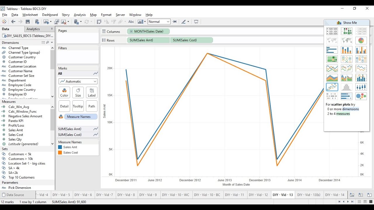 Tableau Area Chart Multiple Measures