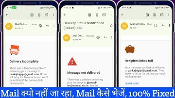 🤫 delivery incomplete gmail error | message not delivered gmail | recipient inbox full gmail error