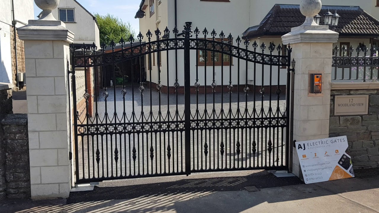 Automated, Wrought Iron Gates, AJ Electric Gates YouTube