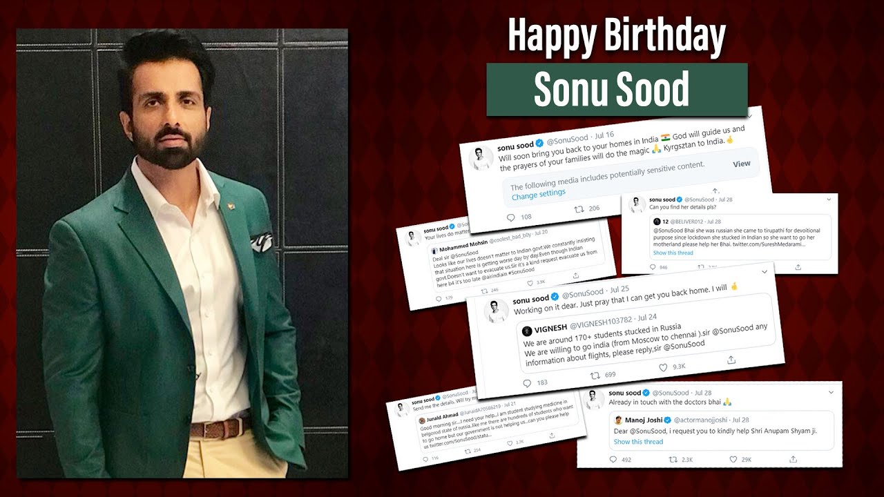 Happy Birthday Sonu Sood: 30 Tweets That Prove That He Has Been A Messiah In These Difficult Times