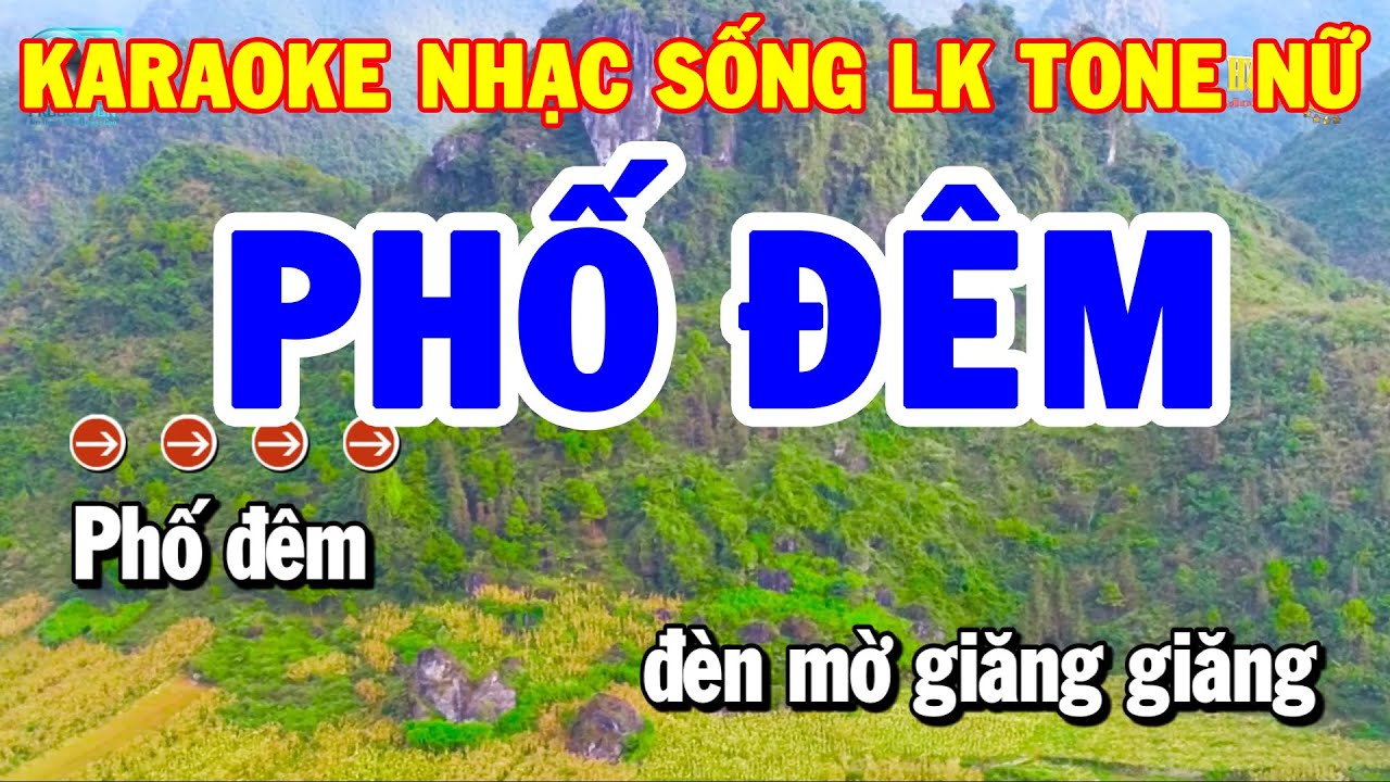 Karaoke Nhạc Sống Liên Khúc Trữ Tình Tone Nữ | Phố Đêm - Mưa Rừng | Thanh Hải