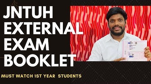 JNTUH EXTERNAL EXAM BOOKLET