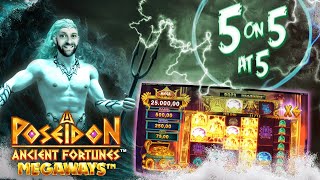 5 on 5 at 5: Ancient Fortunes Poseidon Megaways! screenshot 5