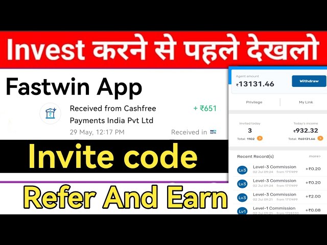 Fastwin Invite Code 15230066 - Free ₹250 Cash Bonus