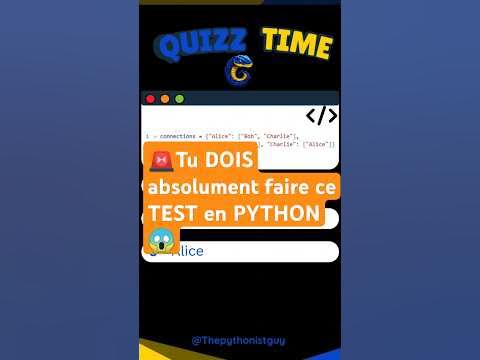🚨Test ton Niveau en PYTHON | apprendre Python en français 💪 #python # ...
