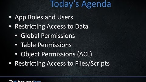 Backendless Security Webinar