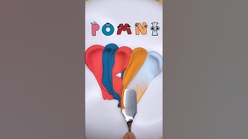 Pomni = R what do you think #colormixing #funny #satisfying #mixing #alphabetlore