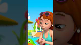 5 Baby Ducks at the Pool | #shorts #littleangelnurseryrhymes #nurseryrhymes #kidssongs #babyjohn