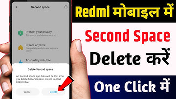 Redmi Mobile Me Second Space Delete Kaise kare | How to delete Second Space In Mi Phone