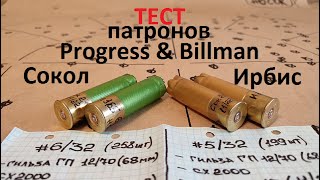 Тест патрона на вяхиря и утку. Прогресc & Billman. Сокол 11/22. Ирбис спорт 32.