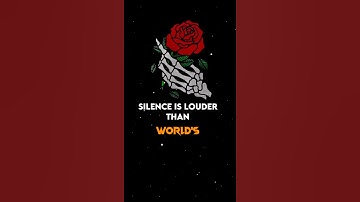 ⚫ Silence is Louder⚫Psy trance WhatsApp status.